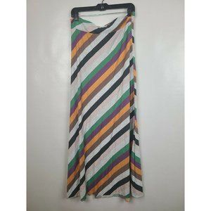 Alternative Multicolor Striped Maxi Skirt